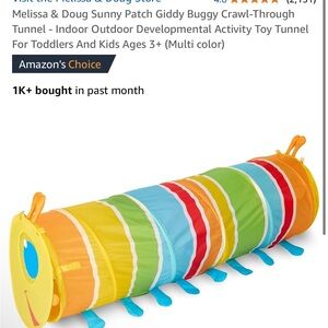 Melissa & Doug Orange and Red Learning Tunnel Toy